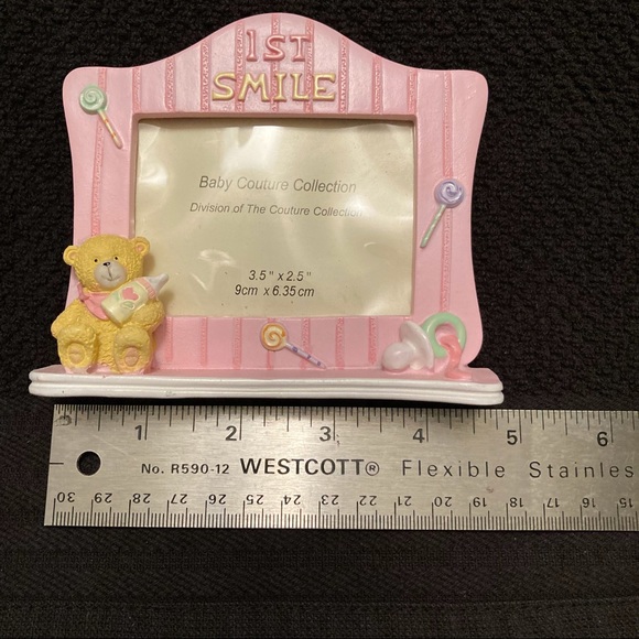 Set of three (3) mini baby picture frames celebrating 1st steps, birthday, smile - Picture 14 of 16